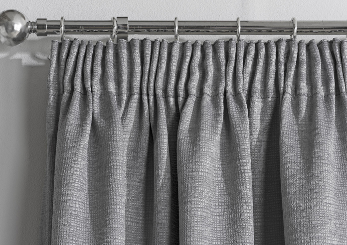 Matrix Pencil Pleat, Grey - Ready Made Curtains - Image 9